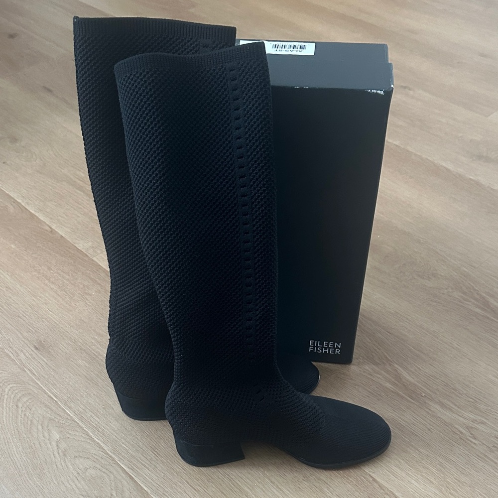Eileen Fisher Women's Textured Black Boots